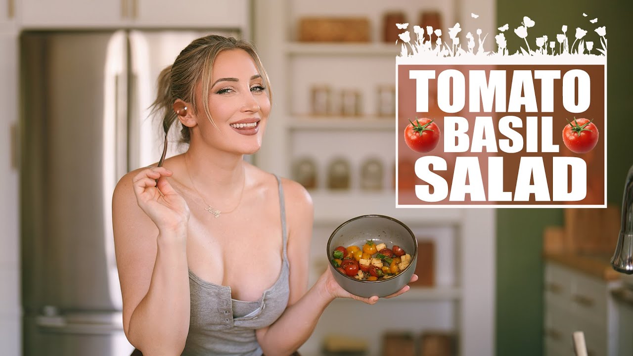 Tomato Basil Salad with Garden Tomatoes! I Wolf Of The Wild!