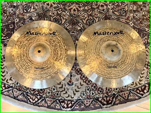 Masterwork Thalles 14" THIN HEAVY Hi-Hat Cymbals (Pair) 1075g 1333g CRISP PROJECTION ~ See Video! image 17