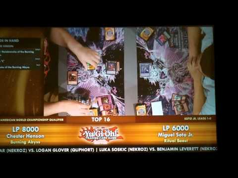 YuGiOh 2015 NAWCQ Top 16 Feature Burning Abyss vs Ritual Beast Game 2