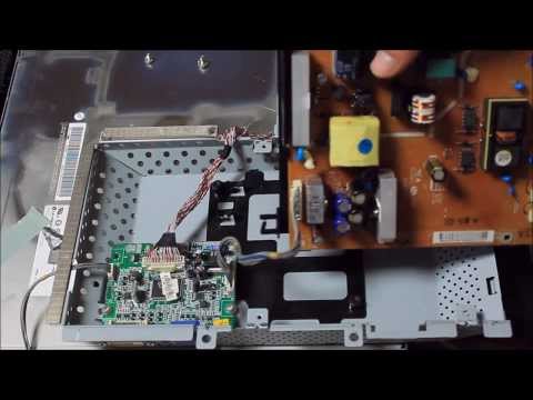 LG Flatron L227WTG Repair Part 08 - Power Supply mounting