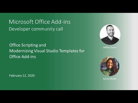Office Add ins developer community call February 2020
