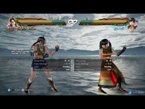 Julia d/f+2,1 "Twisting Arrow Cannon" from behind opponent