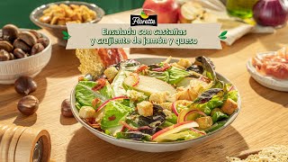 Florette Ensalada con castañas y crujiente de jamón y queso anuncio
