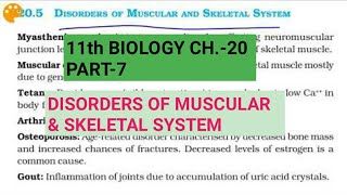 Class 11 Biology|Ch.-20 |Part-7||Disorders of Muscular & Skeletal system||Study with Farru