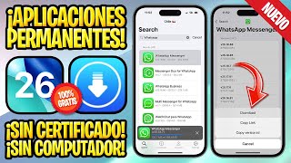 NUEVO MÉTODO PARA INSTALAR APLICACIONES ILIMITADAS PERMANENTES ✅ TUTORIAL SIN PC iOS 26 y 18 (DLiPA)