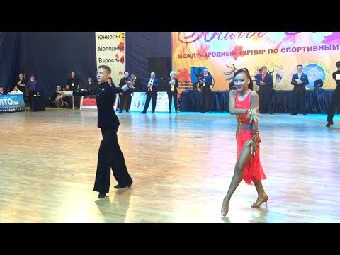 Roman Yunkind - Anna Kim samba | Fall Waltz Junior 2 Kazakhstan 2014 Tournament