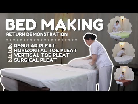 UNOCCUPIED BED MAKING l RETURN DEMONSTRATION (student nurse)