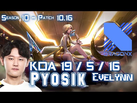 DRX Pyosik EVELYNN vs EKKO Jungle - Patch 10.16 KR Ranked
