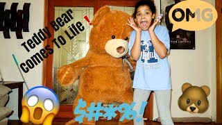 ALIVE GIANT TEDDY BEAR PRANK ON FAMILY 🐻! | SarahSays
