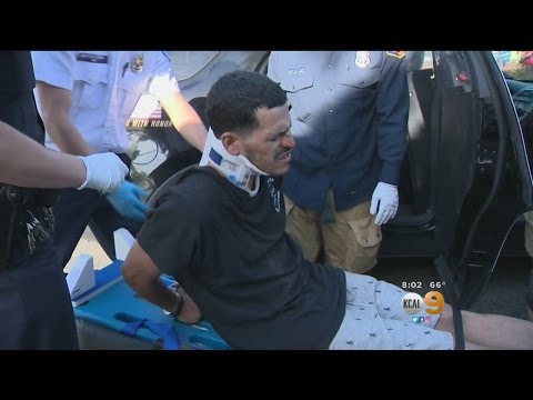 Wild Pursuit Ends With Suspect Being Tackled Follwoing Foot Bail