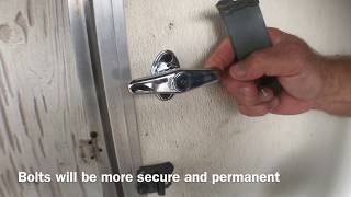 Locking T-Handle for shed, barn, camper or garage door.