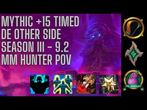 M+15 De Other Side Timed | Necrolord MM Hunter POV | World of Warcraft 9.2