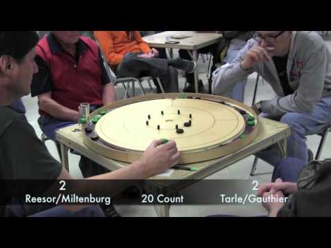 Crokinole - 2014 Ontario Doubles Championship - Reesor/Miltenburg v Tarle Gauthier 1/4