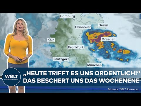 DEUTSCHLAND WETTER: Achtung, Aquaplaning-Gefahr: Regen und Gewitter im Osten! - Sommerhoch ab Montag