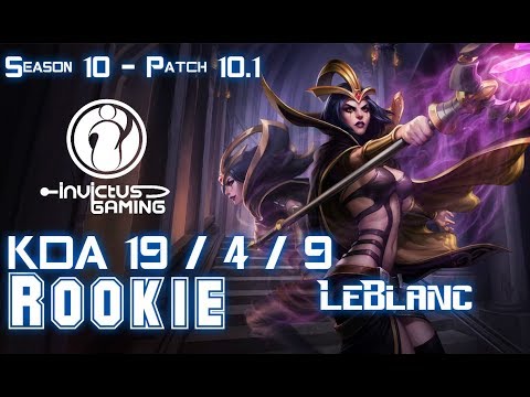 IG Rookie LEBLANC vs RUMBLE Mid - Patch 10.1 KR Ranked