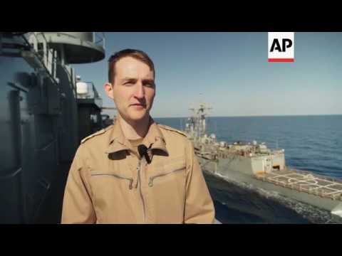 German ship delivers supplies to Spanish frigate