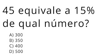NINGUÉM PODE ERRAR ESSA PORCENTAGEM,  QUESTÃO DE PORCENTAGEM IMPERDÍVEL EM PROVAS