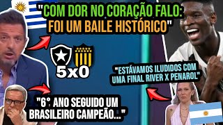 IMPRENSA URUGUAIA E ARGENTINA ARRASADAS COM GOLEADA DO BOTAFOGO NO PEÑAROL NA LIBERTADORES