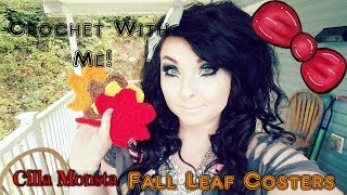 Crochet With Me!: Fall Leaf Coasters