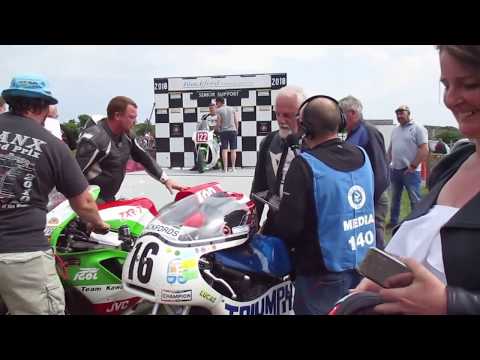 Isle of Man 2018 Pre TT Classic onboard Rob North Triumph Trident. Southern 100 Billown Circuit.