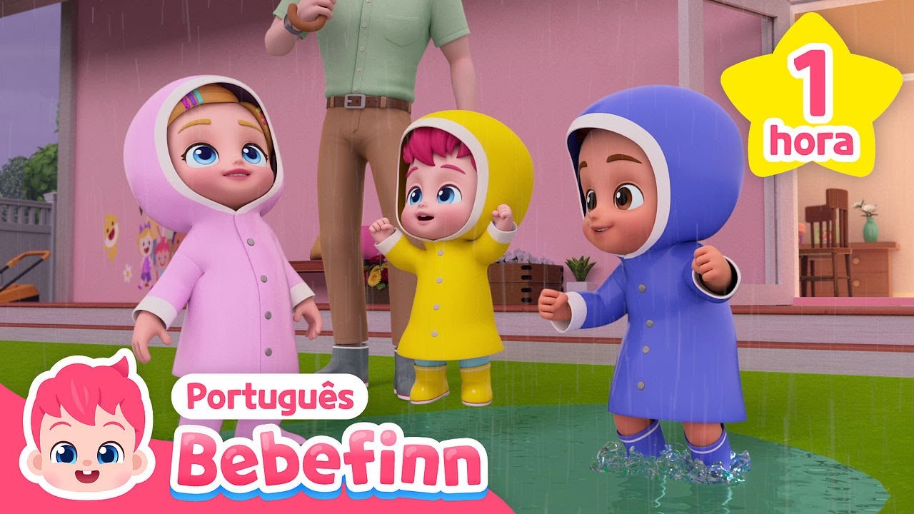 Chuva, Vá Embora! 🌧️→☀️| Temporada de Chuvas | + Completo | Bebefinn em Português - Canções Infantis