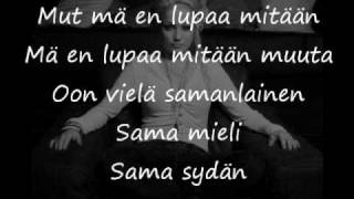 Chisu - Sama nainen lyrics on screen