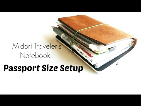Midori Traveler's Notebook Passport Size- My Current Setup and How I Use it Video