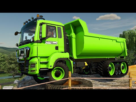 COLORED MAN TGS HOOVERTRACK DUMP TRUCK DEATH RUN | Farming Simulator 22