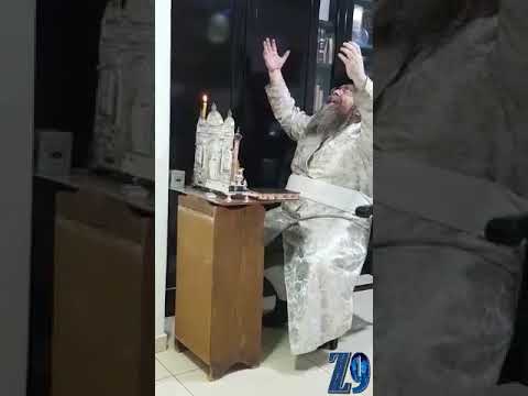 Veretzky Rebbe Lighting The Menorah