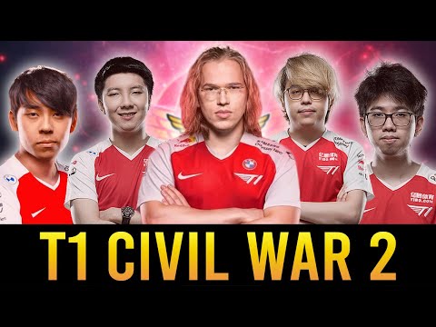 T1 New Full Roster CIVIL WAR Round 2 DOTA 2