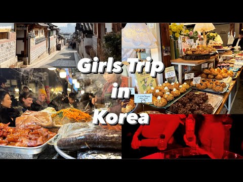 [vlog] Viagem de meninas para Seul, Coreia 🇰🇷 | Viagem para Coreia Gwangjang Market Myeong-dong Hongdae Yeongnam-dong Bukchon Hanok Street Club Café Coreano Korean Gourmet