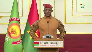 NOUVEL AN 2026 : le message du Président du Faso, le Capitaine Ibrahim TRAORÉ à la Nation