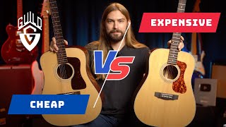 Video thumbnail for Cheap vs. Expensive Guild Acoustics | D-40 Traditional vs. D-140 by Alamo Music Center