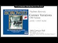 Horowitz: Variations on a theme from Carmen (1968)
