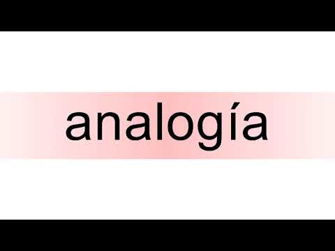 How to pronounce analogía
