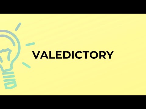 What is the meaning of the word VALEDICTORY?