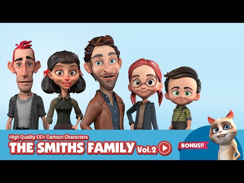 3D Characters of Cartoon-Style - The Smiths Family Vol.2 by Junaid Miran | Character Creator