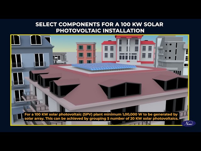 prepare bill of material for a 100 kw solar photovoltaic installation