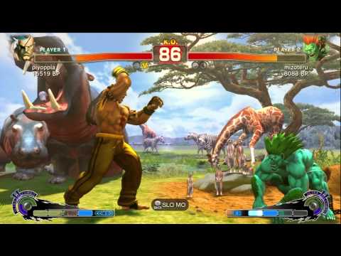 mizoteru [Blanka] vs piyoppia [Sagat] SSF4 Japanese Online Ranked Matches - TRUE-HD