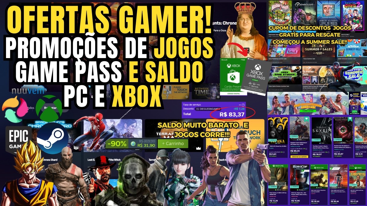 JOGOS BARATOS..OFERTAS  ENEBA SEXTA  DA SEMANA!! JOGOS PARA PC STEAM  E XBOX  NOTÍCIAS DA SEMANA!