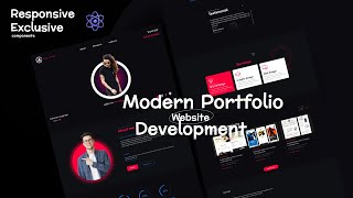 Download the video "Build a complete responsive modern personal portfolio website design or develop using React JS vite"