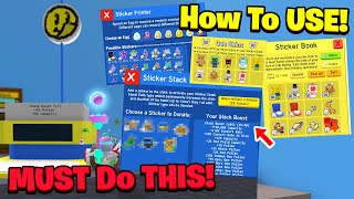 Stickers & New Machines EXPLAINED! How To Use Properly!! (Bee Swarm Simulator)