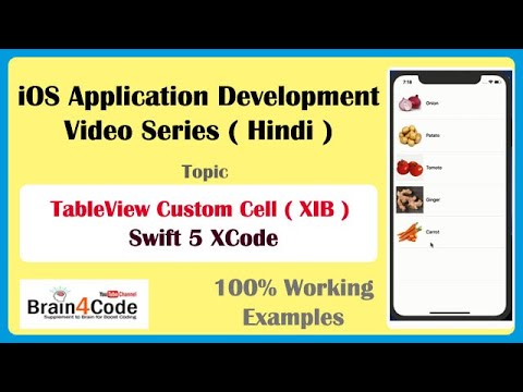 Implement TableView with Custom Cell Using XIB File in Swift 5 XCode | Hindi | Easiest Method.
