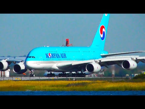 Plane Spotting at New York JFK Airport, Arrivals & Take offs | Incl A380's & 747's!