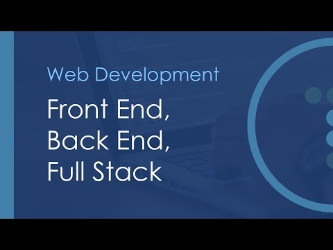 Front End Back End Full Stack Web Development