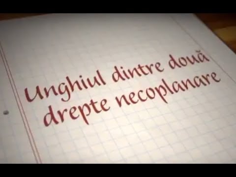 Unghiul dintre doua drepte necoplanare | ExamenulTau.ro