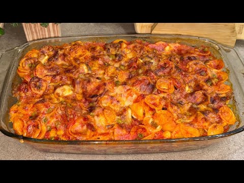 ORECCHIETTE AL FORNO CON SALSICCIA E PISELLI