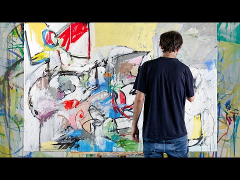 painter Francesco D'Adamo - Golden Boy, 2023 (Abstract Expressionism, Lyrical Abstraction)