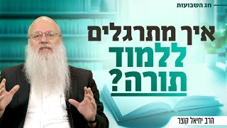 איך מתרגלים ללמוד תורה? | חג השבועות (הרב יחיאל קוצר) - התמונה מוצגת ישירות מתוך אתר האינטרנט יוטיוב. זכויות היוצרים בתמונה שייכות ליוצרה. קישור קרדיט למקור התוכן נמצא בתוך דף הסרטון