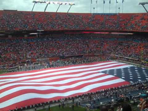 Star Spangled Banner Dolphins vs Redskins 11/13/11